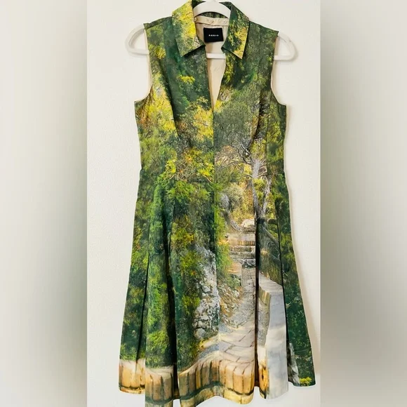 A K R I S  Forest-Print A-Line Dress - Picture 7 of 13